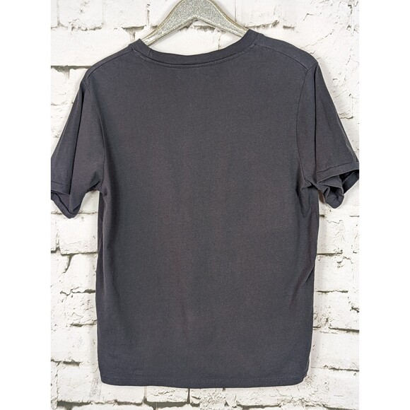 AEROSMITH Official Merch Grommet Choker Collar Tee Dark Gray Cotton Size Small - Picture 3 of 4